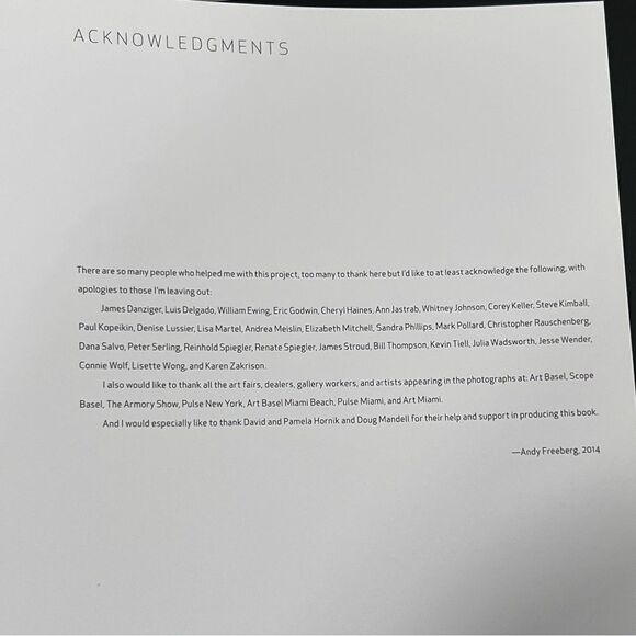 ART FARE by Andy Freeberg 1st Ed 1000 copies 2014 HC art gallery photography art - Picture 7 of 8